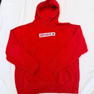 Nike Red Men's Sweater with Slogan
